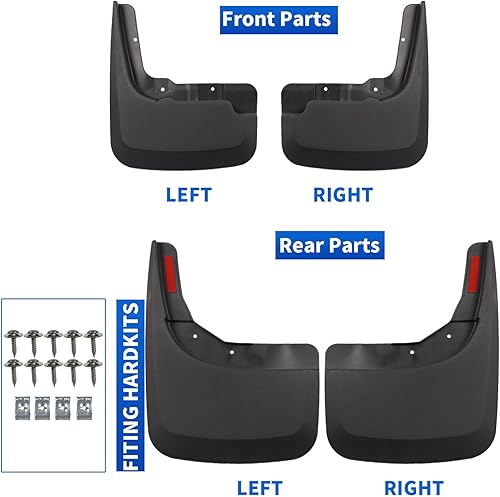 Miniatura 2 de RMOURTEKK Juego de guardabarros compatibles con Chevy Silverado 1500 2019-2023 (no incluye ZR2, LT Trail Boss, Custom Trail Boss) Juego de