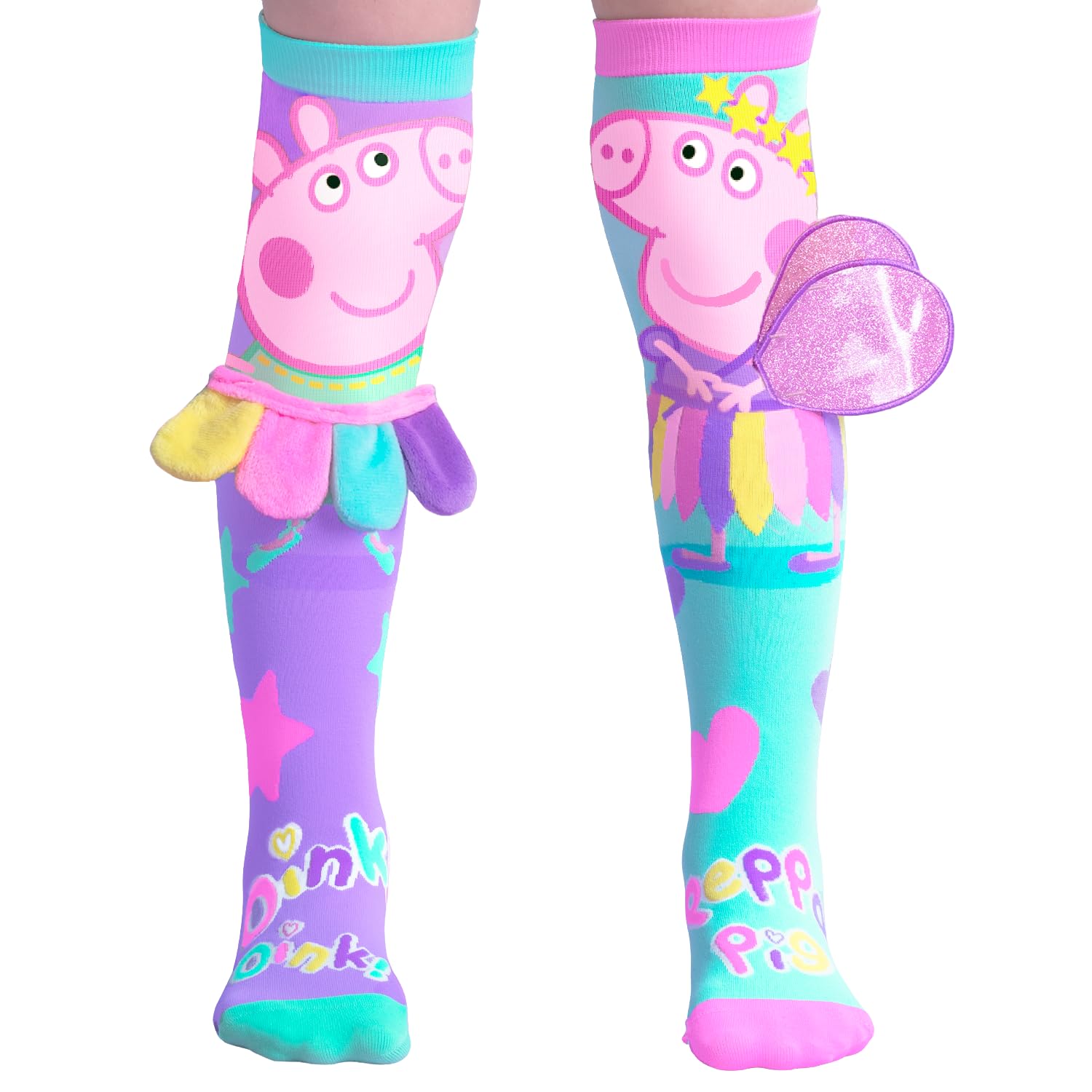 MADMIA Unisex Peppa Pig Fairy 3D Peppa Wutz Elfen Socken für Kinder & Erwachsene für 6 bis 99 Jahren (29029MM), Bunt, Einheitsgröße