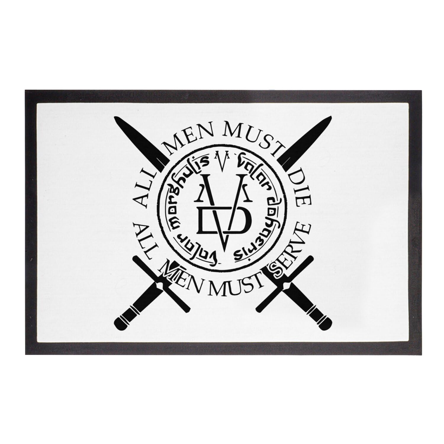 Paillasson Valar Morghulis tapis entrée extérieur All Men Must Die