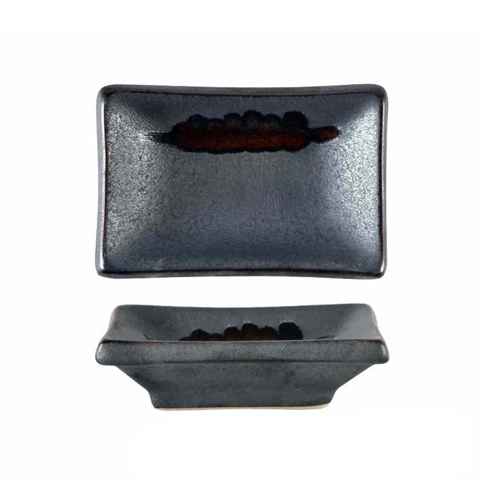 HEXEH Salatteller 2 stücke Keramik kleine quadratische Sauce schüssel japanische Stil Sushi Teller Aroma Sushi senf Platte Soja Sauce blüte Pfeffer Fach Plastikteller (Color : 6)