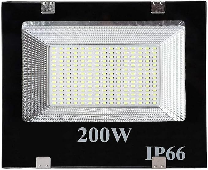 Ekagra 200W LED Flood Light, IP66 Waterproof, 120? Wide Beam, for Yard, Factory, Garden, Playground