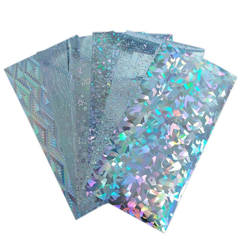 6 pcs película adhesiva holográfica para señuelos de pesca