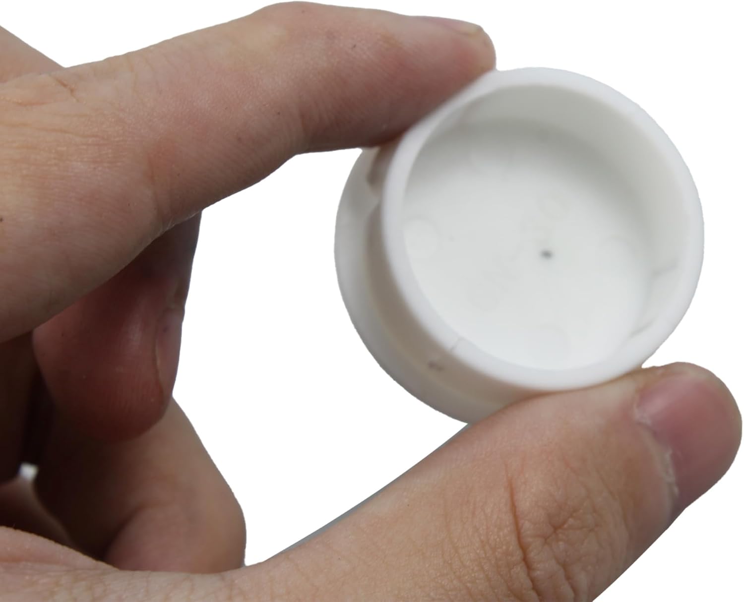 15 PCS 1-3/16 Inch White Hole Plug, 30mm Circular Plastic Snap in Locking Tube Plug, Embedded Panel Plastic Fastener Cover, Furniture Fence Column Tube Insertion End Cover