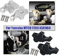 Vista 3 de Para Yamaha MT09 FZ09 XSR900 Manillar Riser Higher Back Extender Adaptador Raiser 2012 2013 2014 2015 2016 2017 2018 MT FZ 09 (negro)