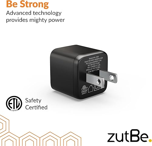 Miniatura 4 de Mini cargador de pared de 30 W con clavijas fijas, compacto y duradero, entrega de energía USB-C PD y PPS para carga rápida iPhone 15 14 13 12