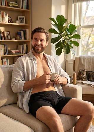 Erkek Bambu Boxer, Terletmeyen ve Nefes Alan Dikişsiz İç Çamaşırı, Günlük Kullanım ve Spor İçin Koku Önleyici Esnek Yapılı Premium Erkek Boxer Seti