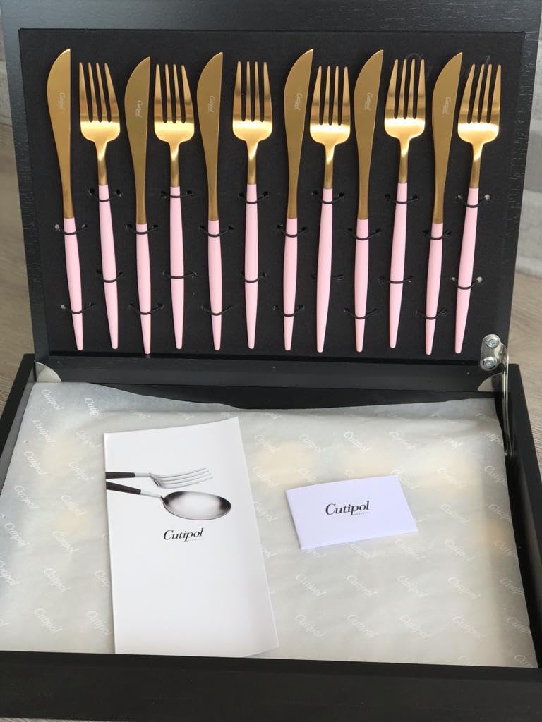 Amazon | Cutipol ゴア ゴールド ピンク カトラリー 24点セット