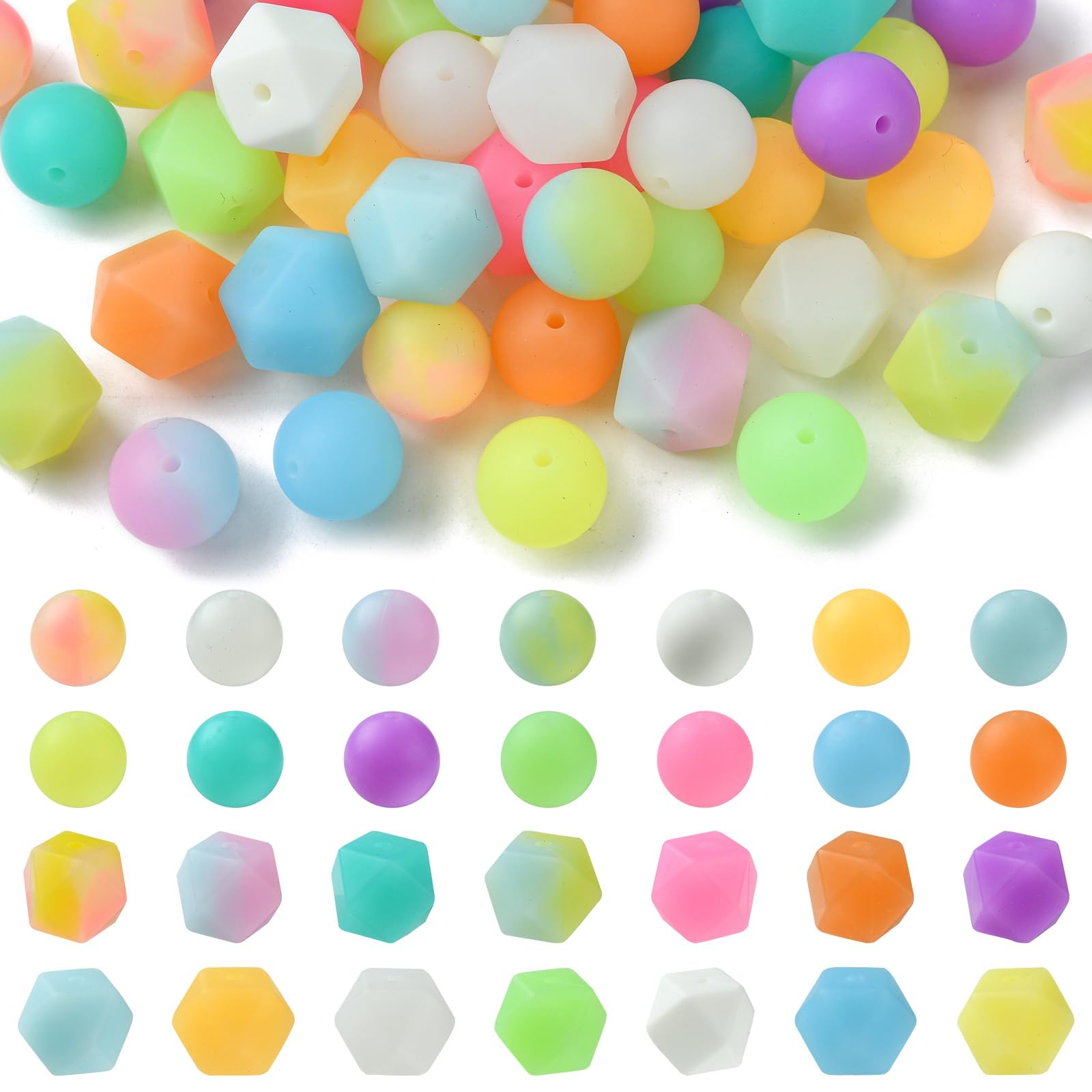 Perles focales rondes en silicone pour fabriquer des cadeaux personnalisés uniques