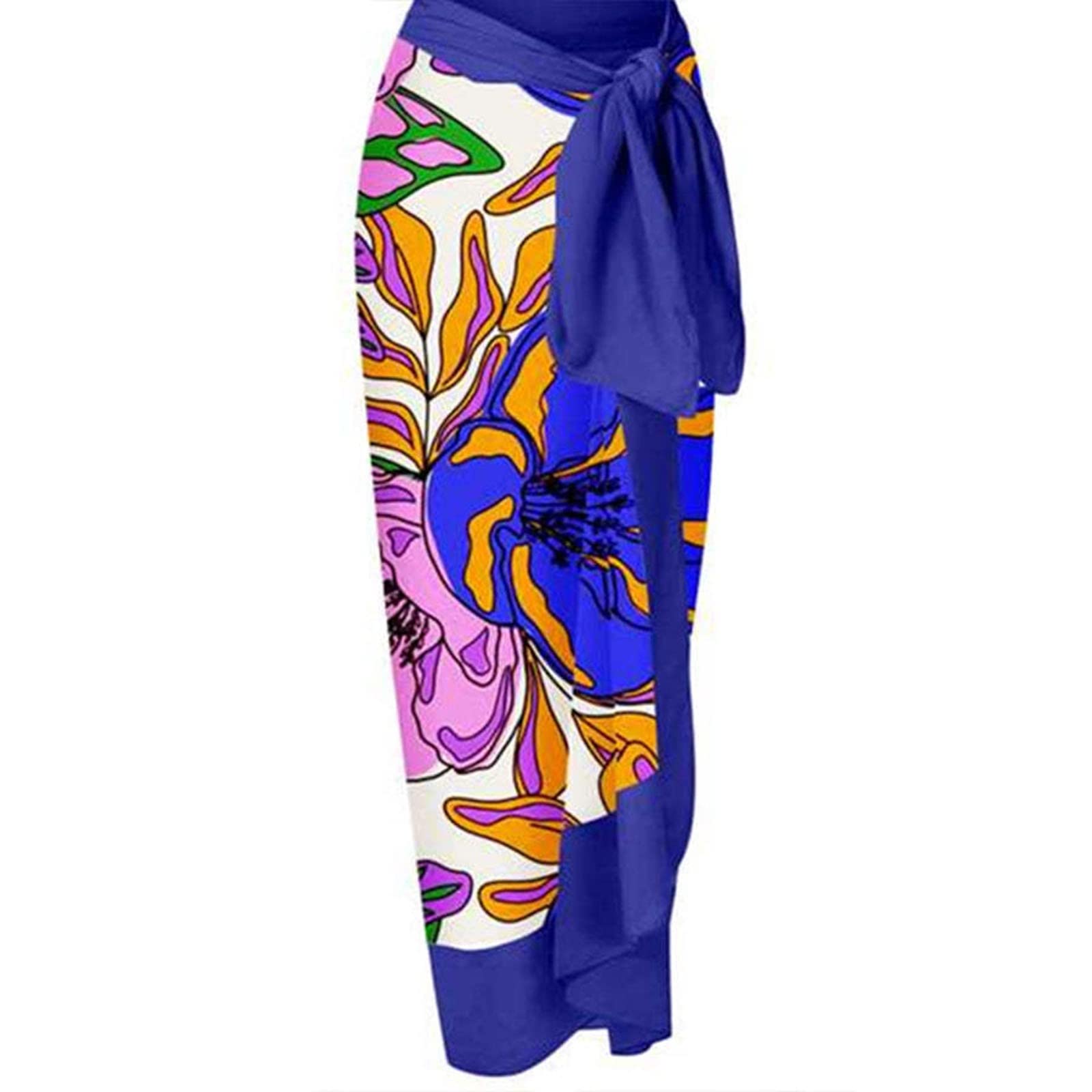 Costumi da Bagno Donna con Pareo Intero Push up Taglie Forti Volant Fantasia Elegante Stampa Tropicali Donna Monokini con Gonnellina Spiaggia Piscina Mare