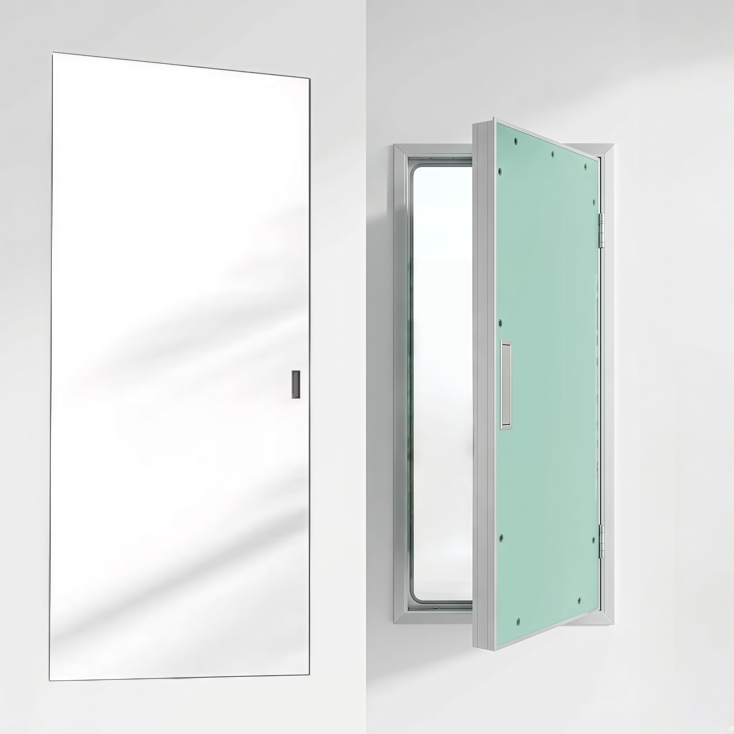 Photo 1 of 16" x 48" Aluminum Drywall Access Panel, Flush Mount Paintable Wall Inspection Hatch, Reinforced Recessed Access Door for Plumbing, Electrical, HVAC, Home Garage & Commercial Use