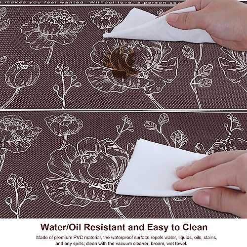 ROTTOGOON Kitchen Floor Mat Set of 2, Cushioned Anti Fatigue Kitchen Mat 17"x59"+17"x29", Non-Slip Waterproof Kitchen Rug, Premium PVC Comfort Kitchen Mats and Rugs for Kitchen, Office, Home, Laundry — view 4