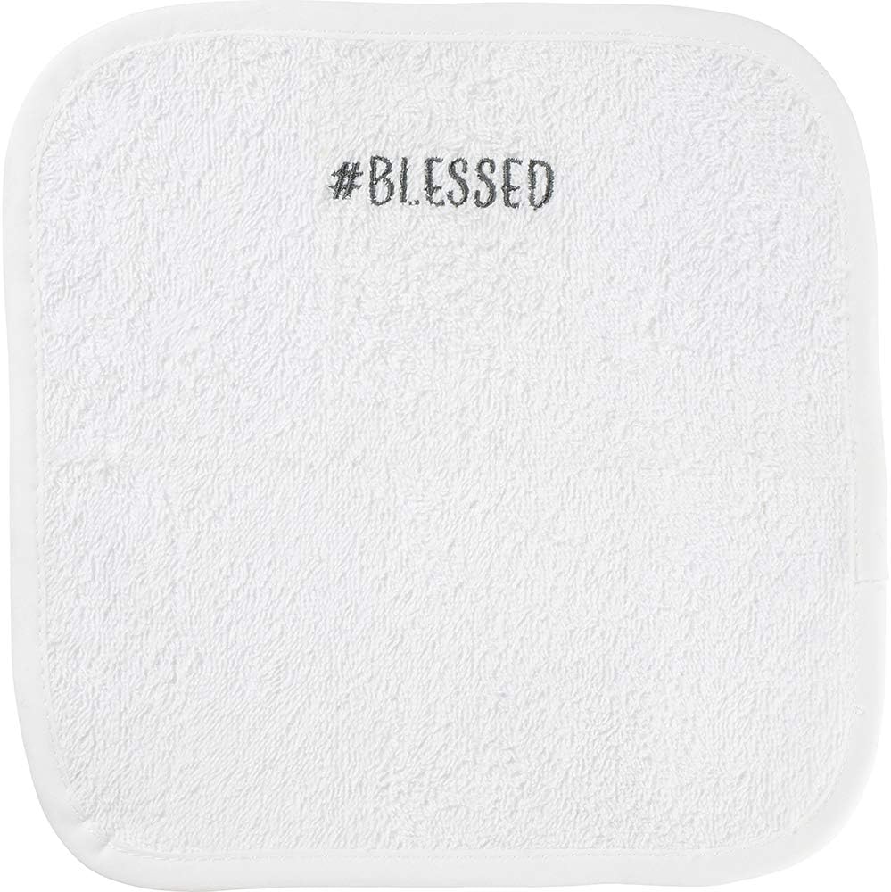 Precious Moments Luffie Lamb 3 Pack Washcloths, White/Grey