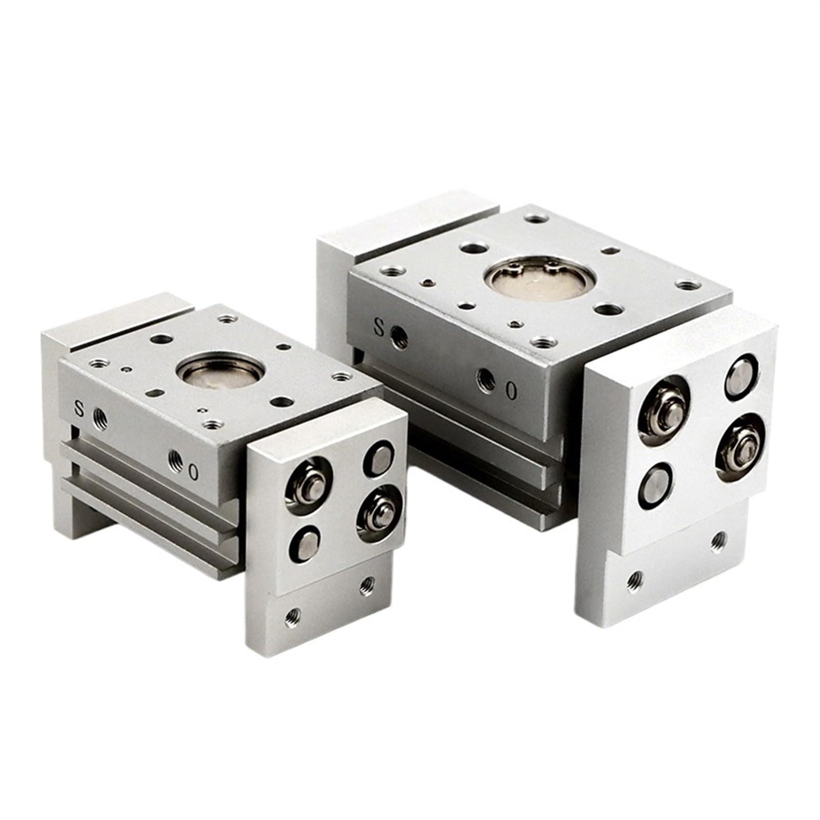 Cylindre à air MHL2 20D avec système double effet pour guidage et serrage industriels