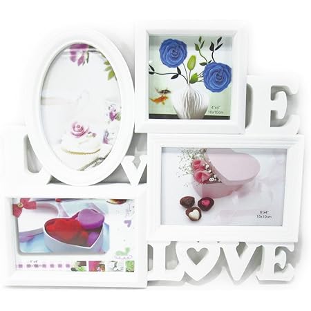 Amazon Co Jp ノーブランド品 ハイセンス Love Love デザイン おしゃれな 白い フォトフレーム 新婚 カップルさんに ホーム キッチン