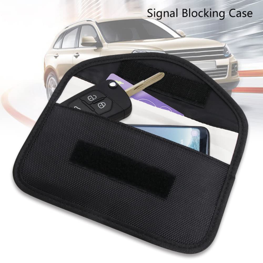Confezione Da 2 Sacchetti Blocca Segnale Per Chiavi Auto – Borsa Faraday Con Protezione RFID In Carbonio
