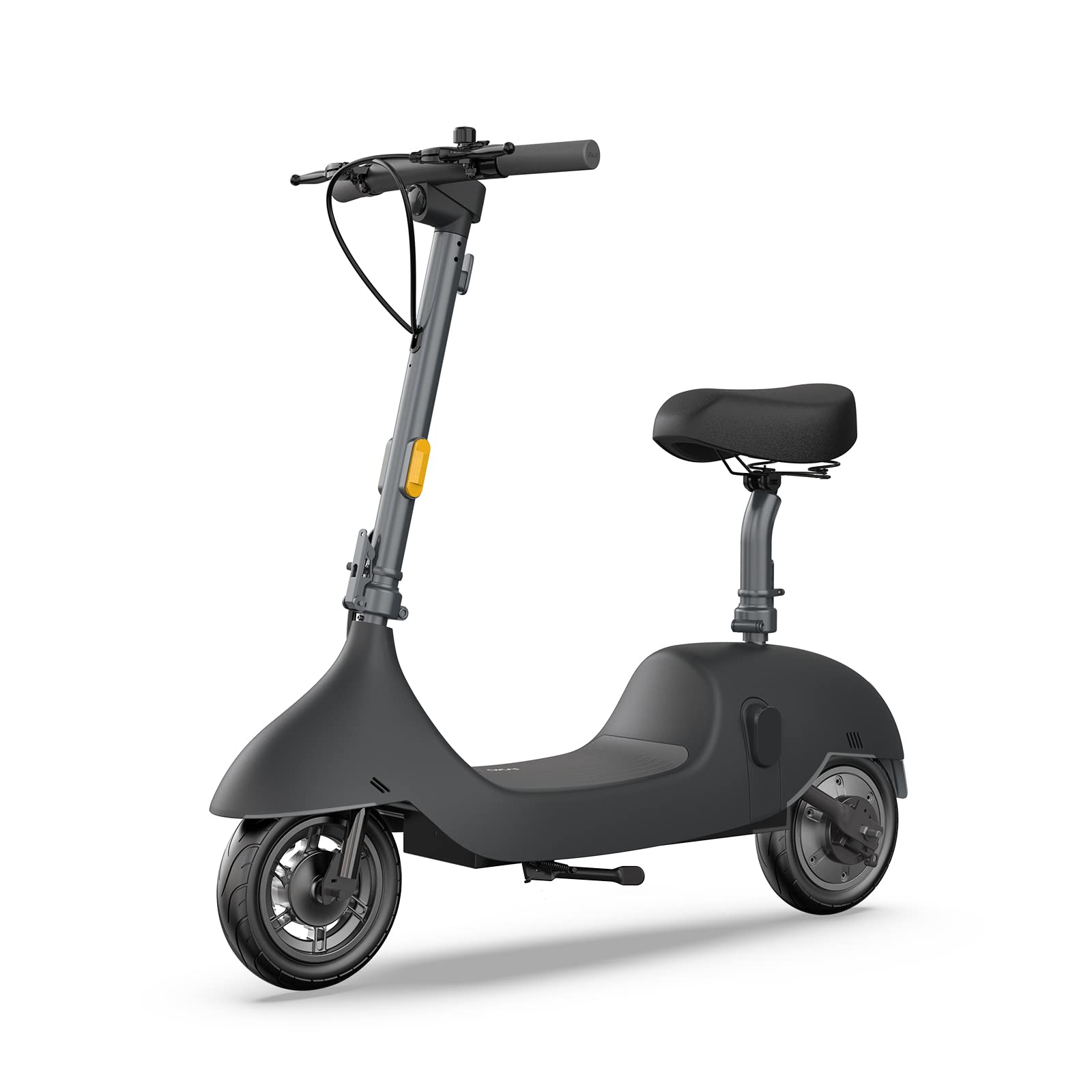 OKAI Beetle Electric Scooter with Seat, Up to 25 Miles Range & 15.5MPH, Modern Moped Scooter Bike with 10inch Vacuum Tires
