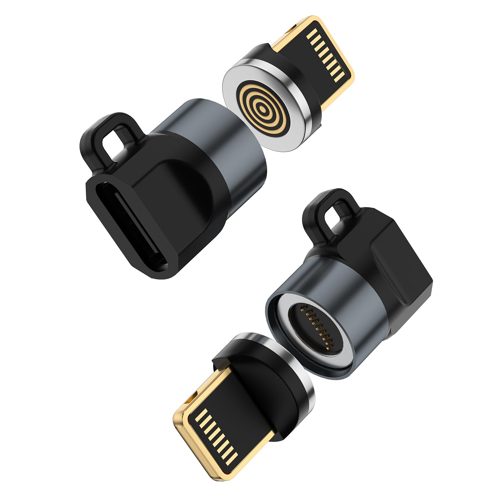 Magnetic USB C to Lightning Adapter 2 Pack, Data Sync Only Magnetic Lightning Connector for Car, Strong Magnetic Phone Charging Adapter for iPhone 14 Pro Max iPad AirPods – Not for Audio/OTG-image-22