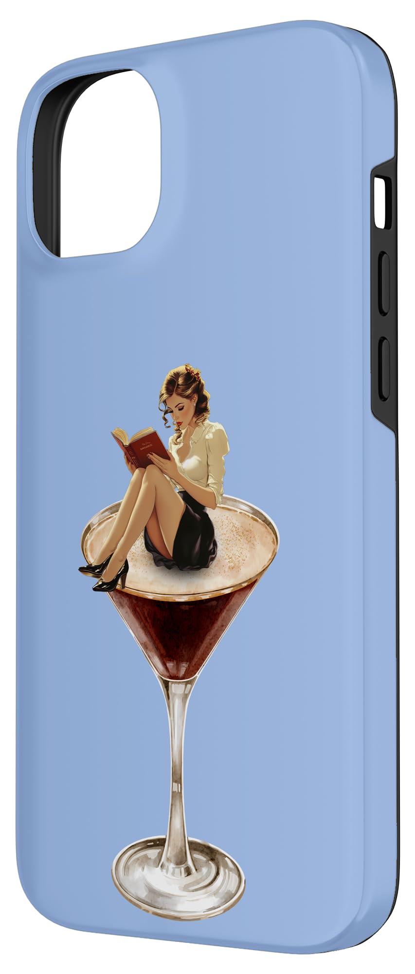 Amazon.com: Woman Reading Bookish Book Lover Vintage Espresso Martini Case  for iPhone 14 Plus : Cell Phones & Accessories