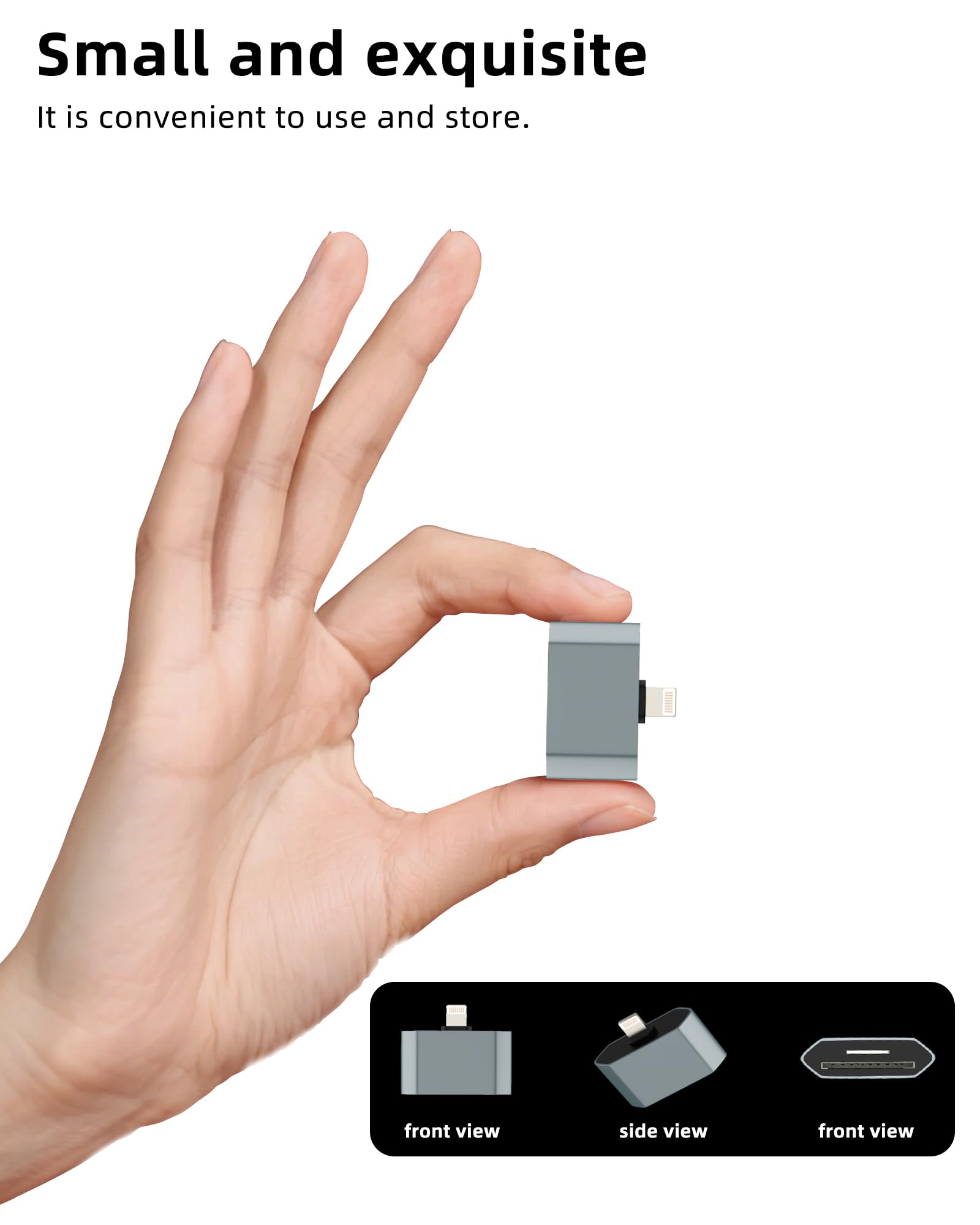 Lector de tarjetas SD para iPhone 14 13 Pro Max (2 en 1) para Apple Lightning a TF, adaptador de cámara digital, teléfono, memoria micro SD para iPad, accesorios de transferencia de fotos, convertidor