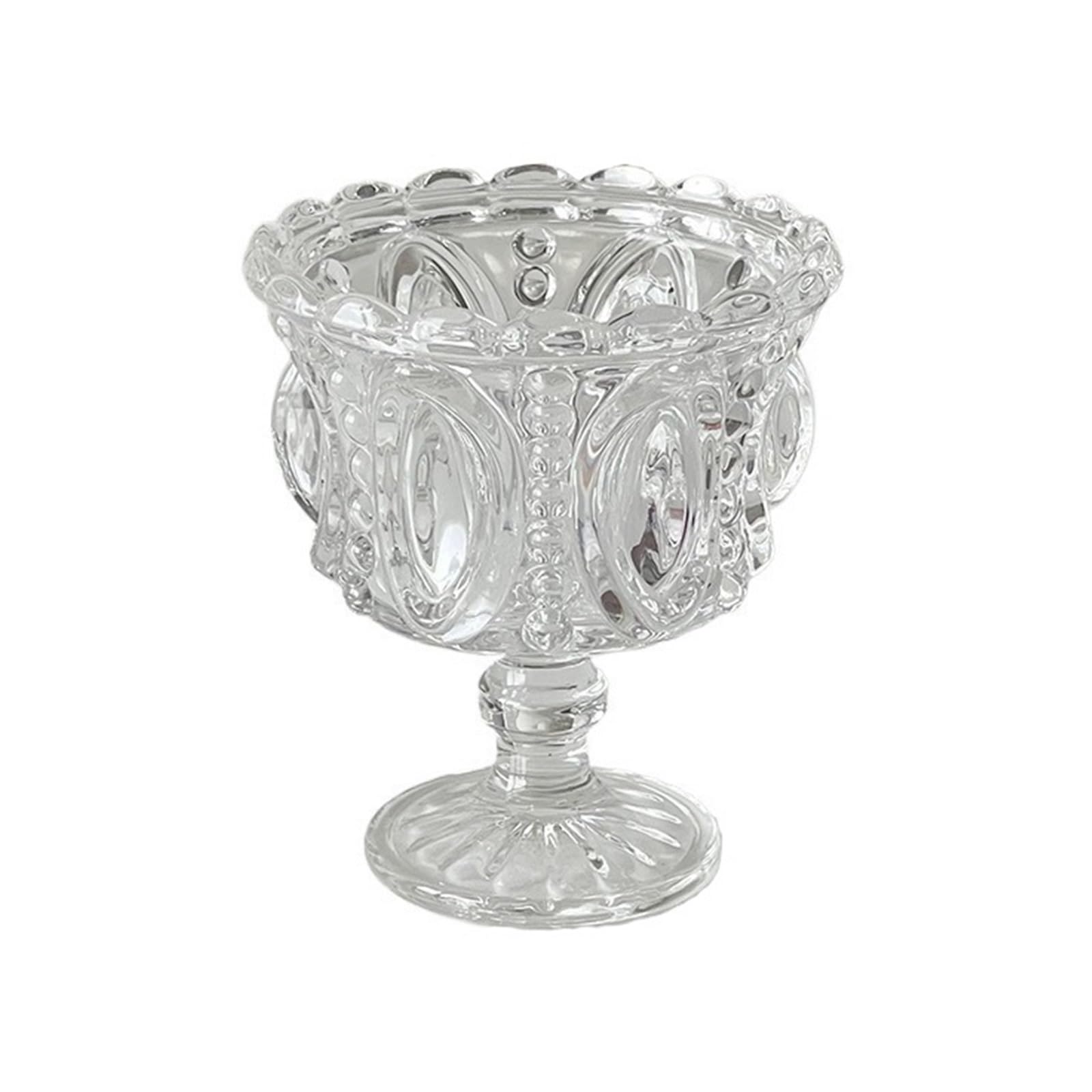 Copas de postre vintage de 250 ml con base de color para helados y agua