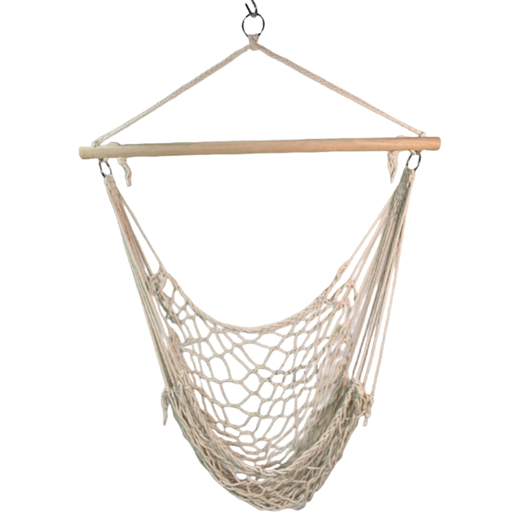 Sedia amaca con nappe, sedia a dondolo in corda di cotone beige per uso interno ed esterno, perfetta per camera da letto, patio, portico, giardino, cortile e spiaggia &1