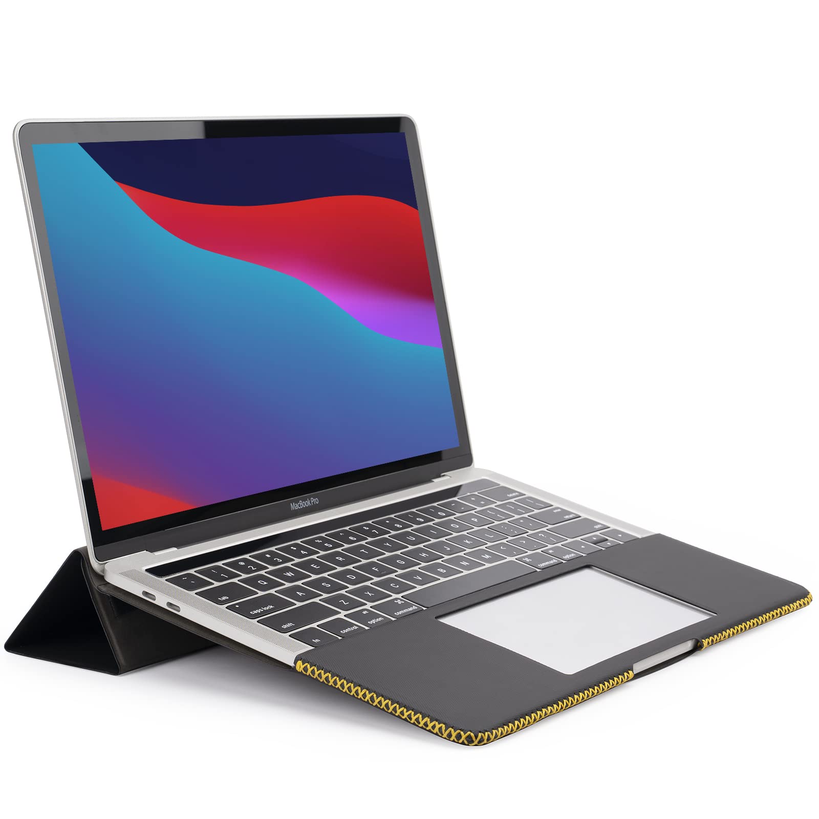 TYTX Laptop Case Compatible with MacBook Pro 13 Inch 2016-2021 (A1989 A1706 A1708 A2159 A2289 A2251 A2338) with Vents and Stand Function (Black)