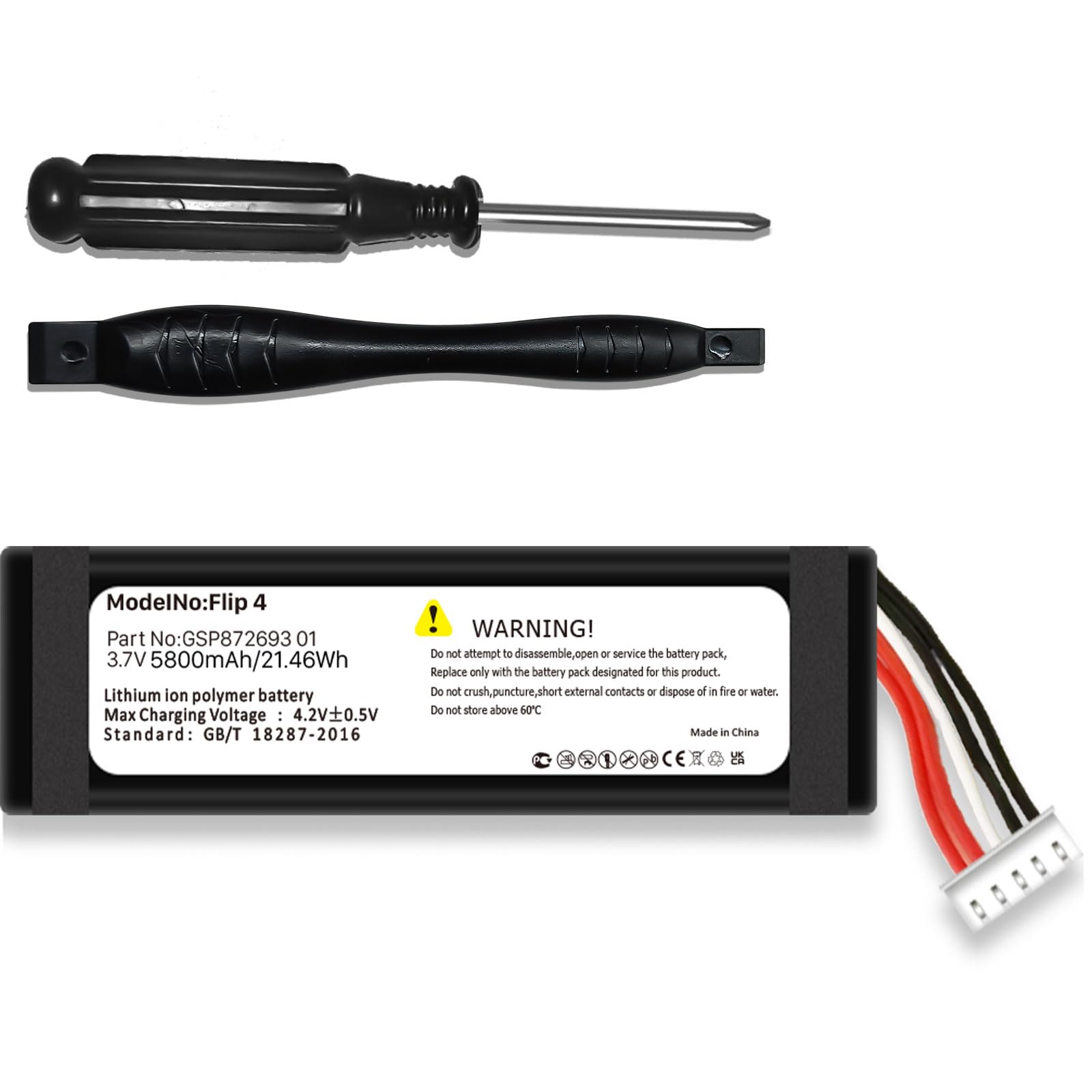 Jbl Flip GSP872693 01 - Rechargeable Battery For 4 Speakers Jbl Flip 4 Battery Replacement