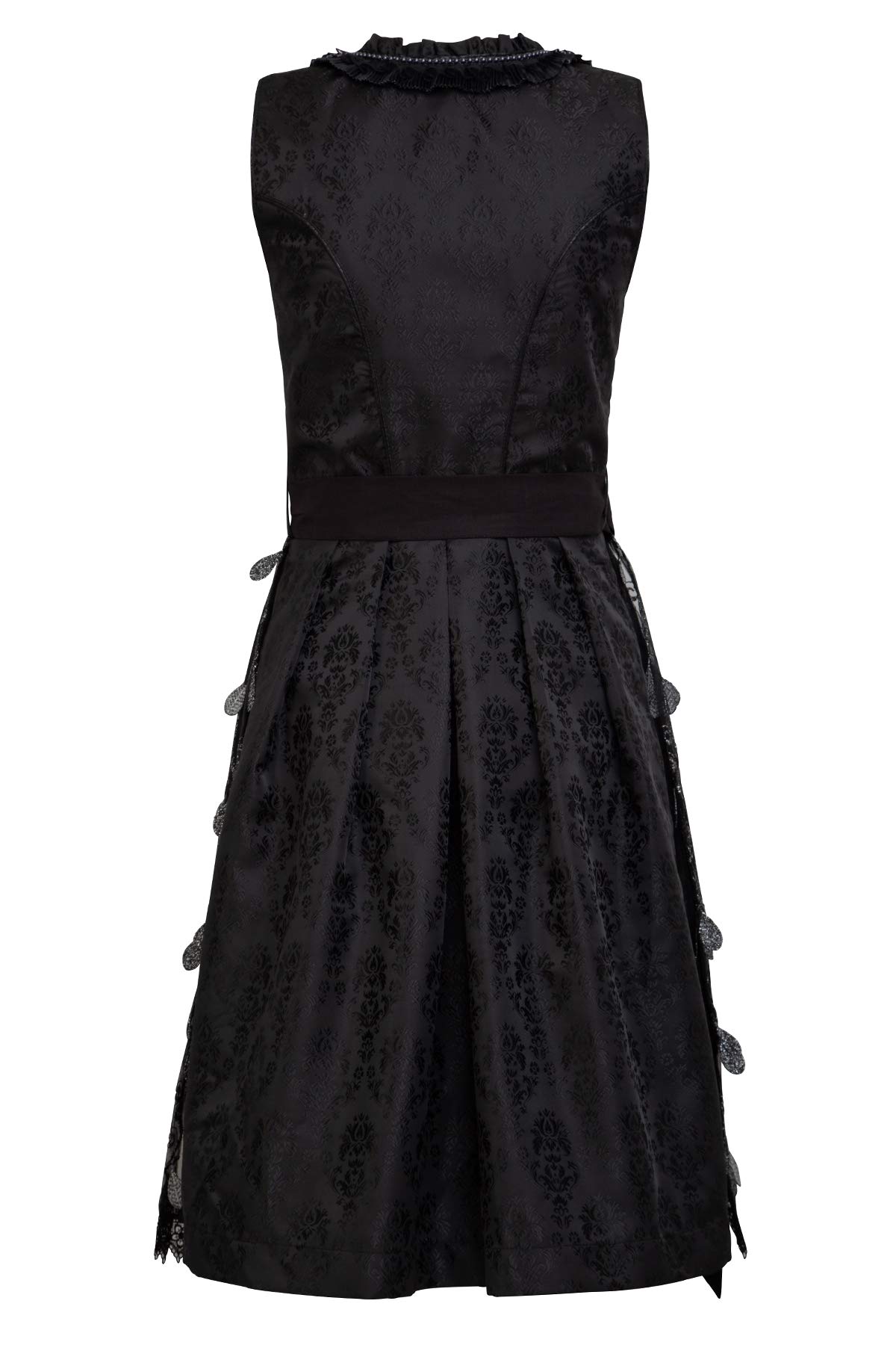 Dirndl Damen Midi mit Schürze 2tlg I Deutsche Marke I Edle Frauen Trachten aus Jaquard mit Spitzenschürze I Trachtenkleid von Gr 34 bis 46 GB1901