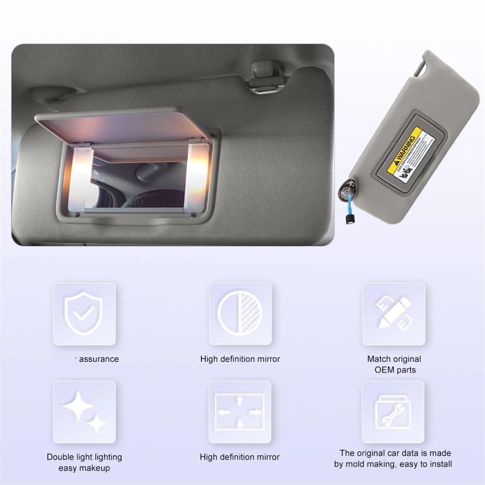 Per Honda Accord 2008 2009 2010 2011 2012-2017 Grigio Beige Visiera parasole 83280TA5A51ZA Auto Visiera parasole Lato conducente Accessori auto  34