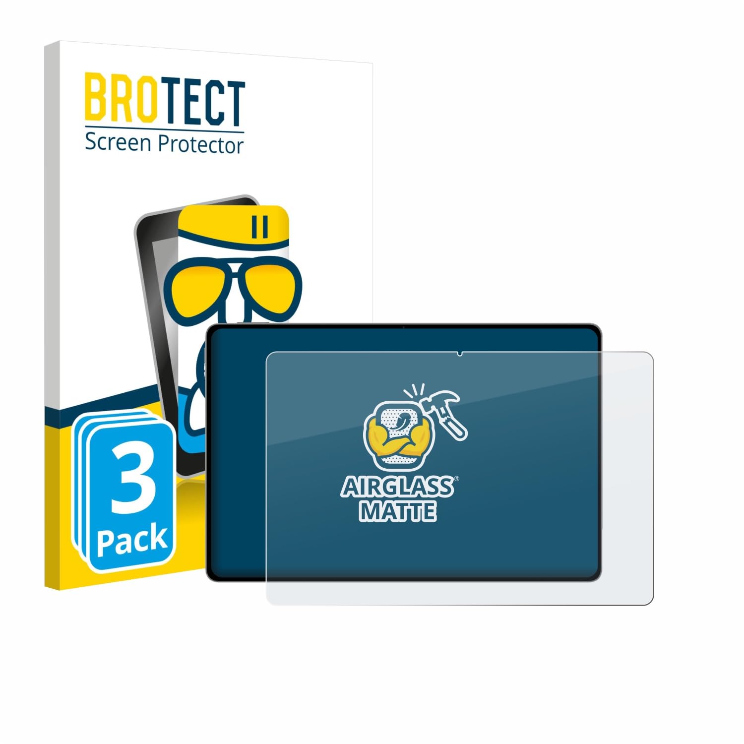 brotect 3 Pezzi Pellicola Vetro per Honor Magicpad 4 12.3" | Opaca Protezione Schermo Made in Germany, Anti-Riflesso Durezza 9H Anti-Graffio