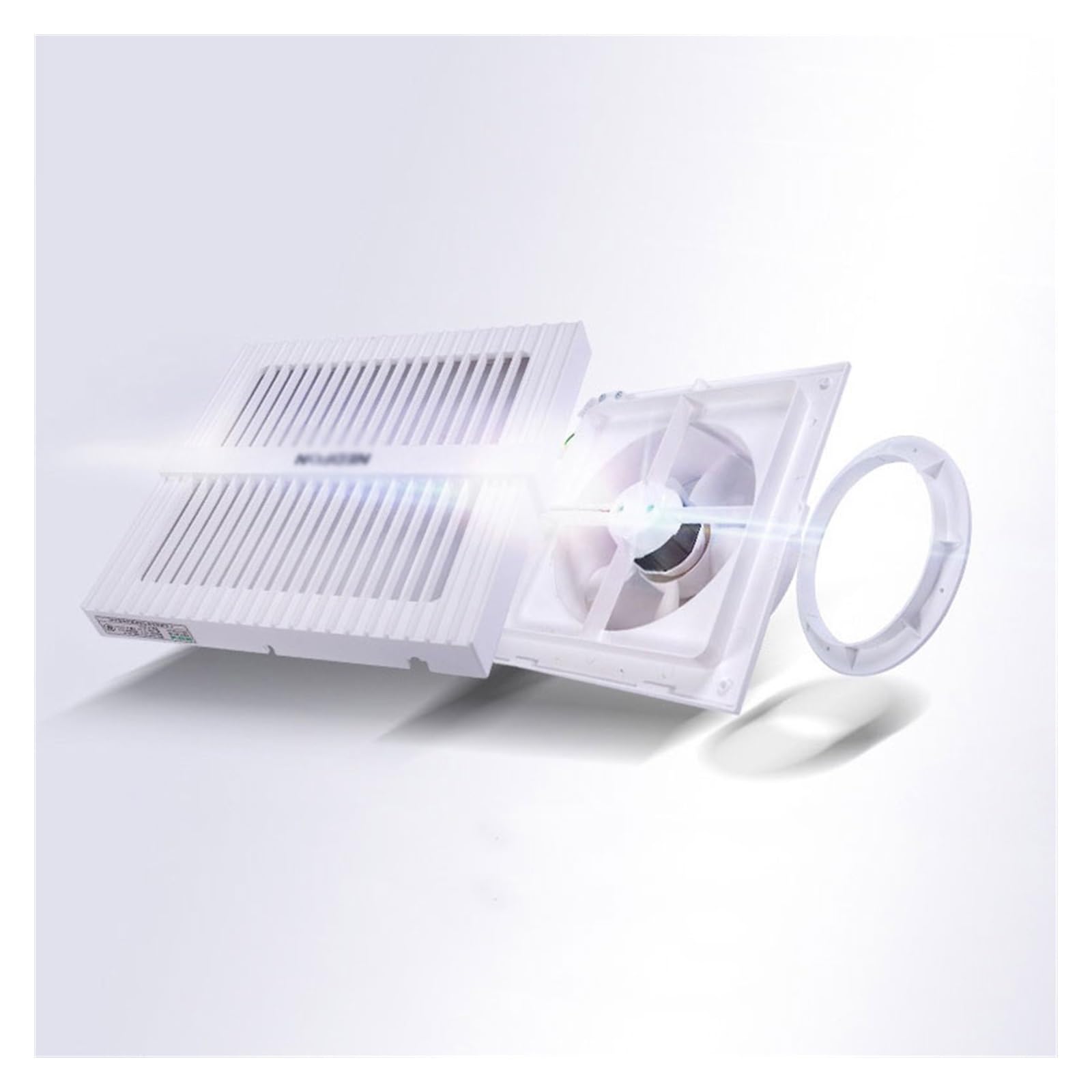 Ventilador de ático Extractor de ventana baño 4 ″/8 ″, ventilador ventilación vidrio, extractor pared for el hogar, 10 W/16,5 W para el cuarto de baño