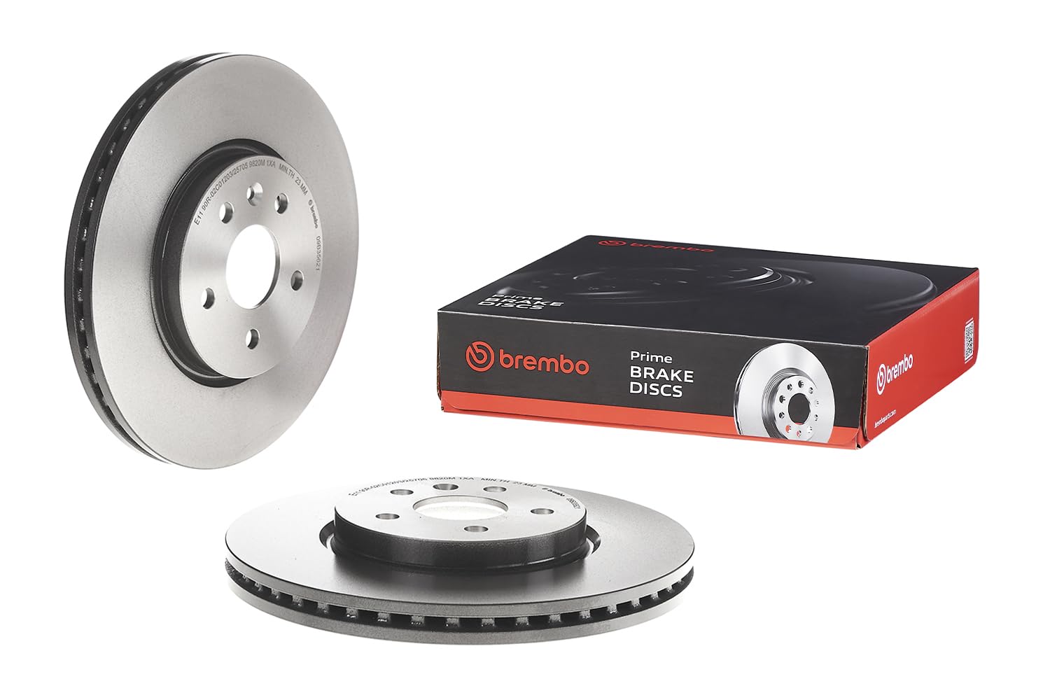 09.B356.21 Brake Disc x2 Front Fits Chevrolet Trax Opel Mokka 10 Van By Brembo