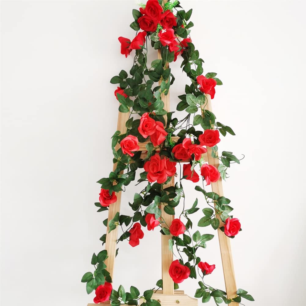 2 Rampicanti Fiori Di Ciliegio Finti Da Appendere – Rosa, 90 Cm, In Seta, Per Pareti, Matrimoni E Giardino - 5