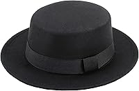 Vista 1 de Sombrero de fieltro de ala ancha para mujer, sombrero clásico para tartas de cerdo