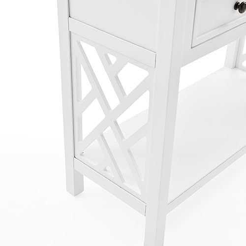 Miniatura 13 de Alaterre Furniture Coventry - Mesa consola de madera de 32 pulgadas de ancho con 4 cajones Gris,Blanco,https://www.amazon.com/dp/undefined