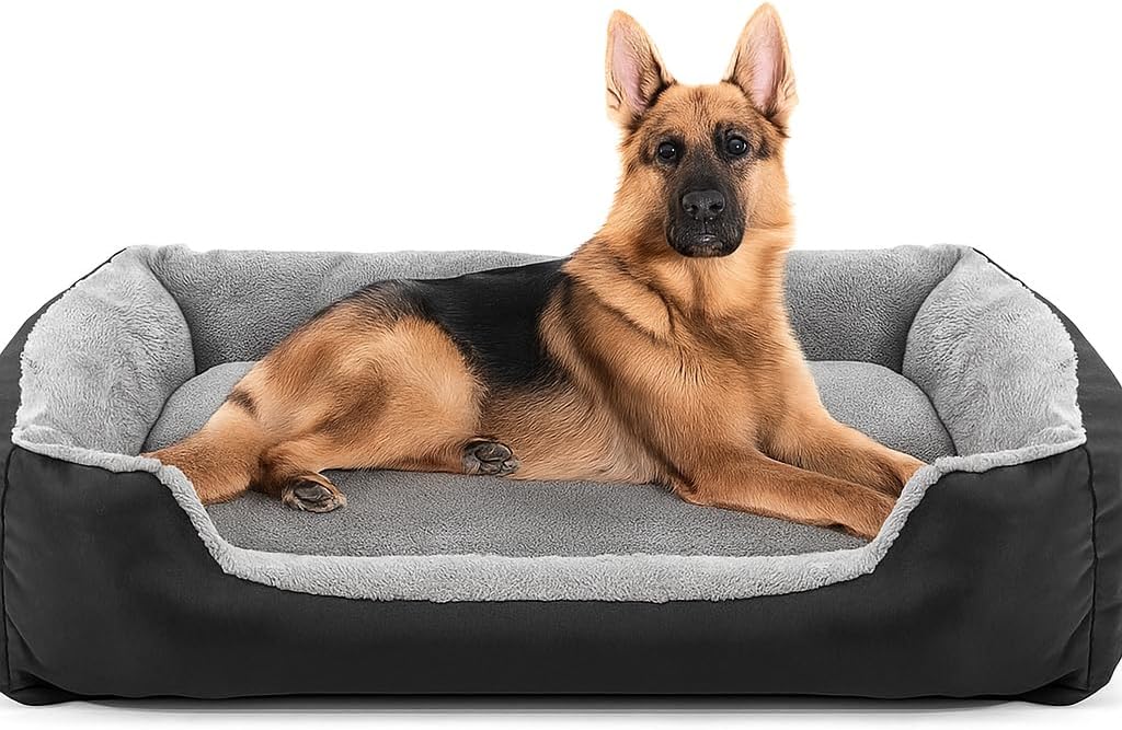 Polypropylene Dog Bed, Washable Pet Bed Mattress Comfortable, Warming Rectangle Bed For Medium And Large Dogs, Cat Pets (Small (32 X 43Cm, Black))