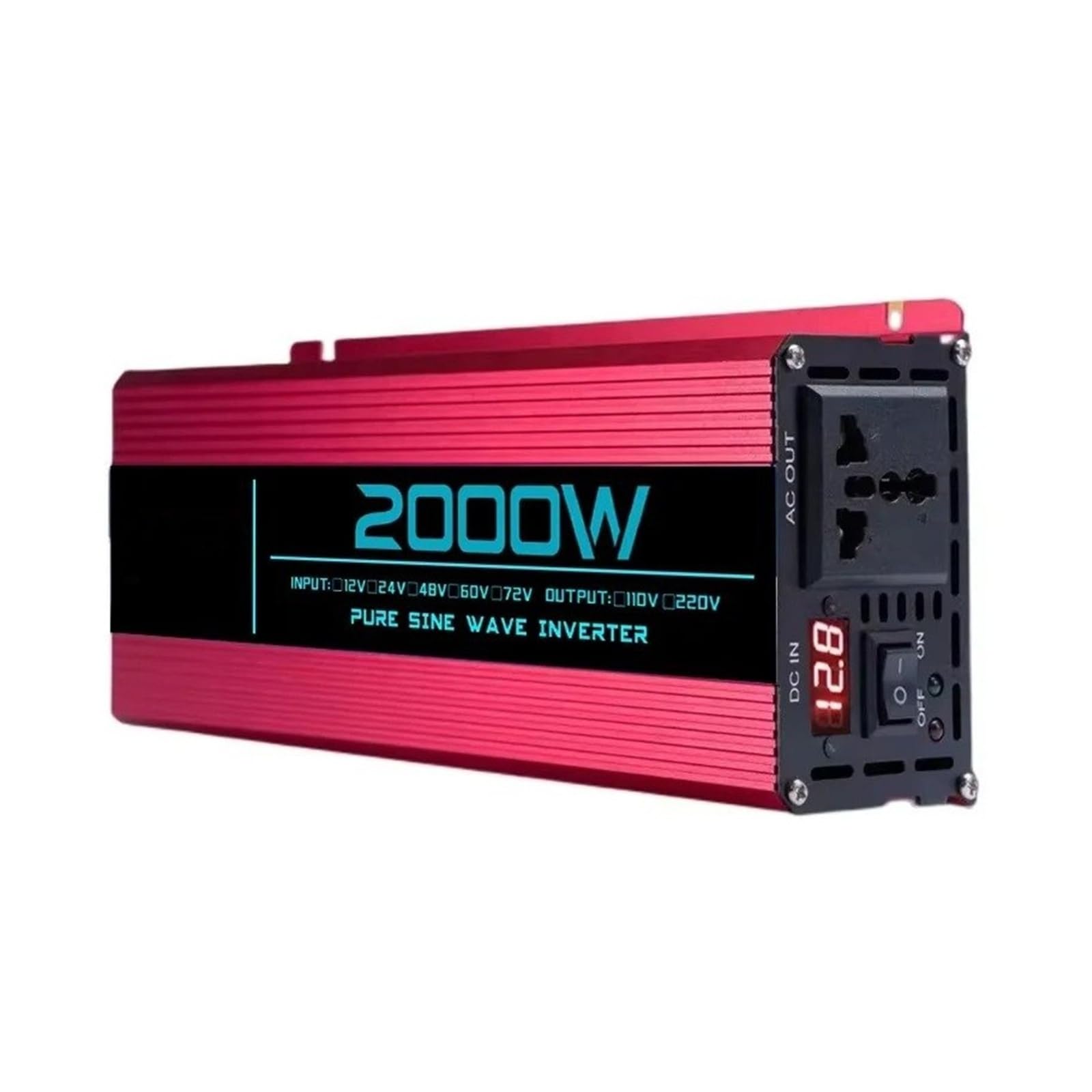Onda Sinusoidale Convertitore Corrente Onda Sinusoidale Pura DC 12v/24v/48v/60v/72v A AC 110v/220v 6000W 5000W 4000W 3000W 1600W Convertitore Auto Solar Power Inverter(60V,220V 60Hz,2000W)