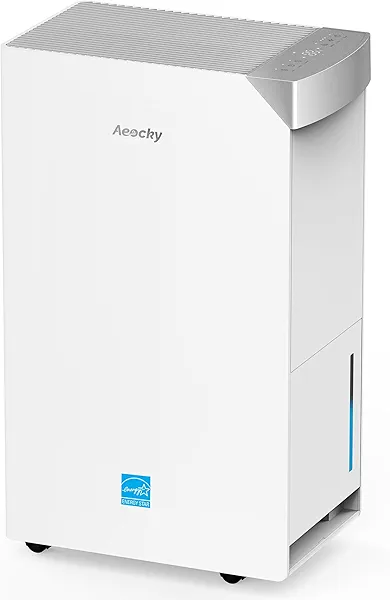 4500 Sq.Ft Most Efficient Energy Star 2024 Dehumidifier,AEOCKY Max 74 Pint/D(Standard 52Pint/D) Smart Compressor Dehumidifier with Drain Hose, Intelligent Humidistat,for Basement,Bedroom,Home,Bathroom