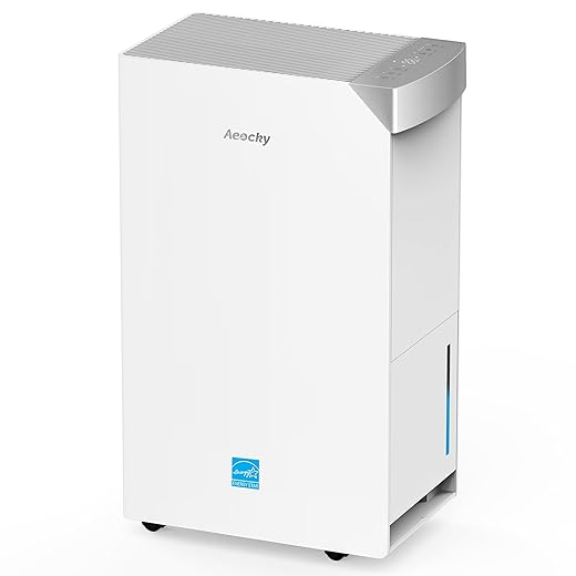 4500 Sq.Ft Energy Star 2025 Dehumidifier,AEOCKY Max 74 Pint/D(Standard 52Pint/D) Smart Compressor Dehumidifier with Drain Hose, Intelligent Humidistat,for Basement,Bedroom,Home,Bathroom