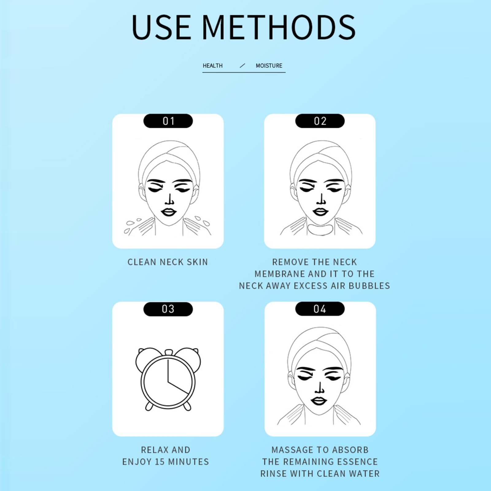 10PC Maschera per il Collo 25g, Essenza Rassodante per il Collo e Décolleté Lifting, Idratante, Anti-invecchiamento, Antirughe, jingshuang-19
