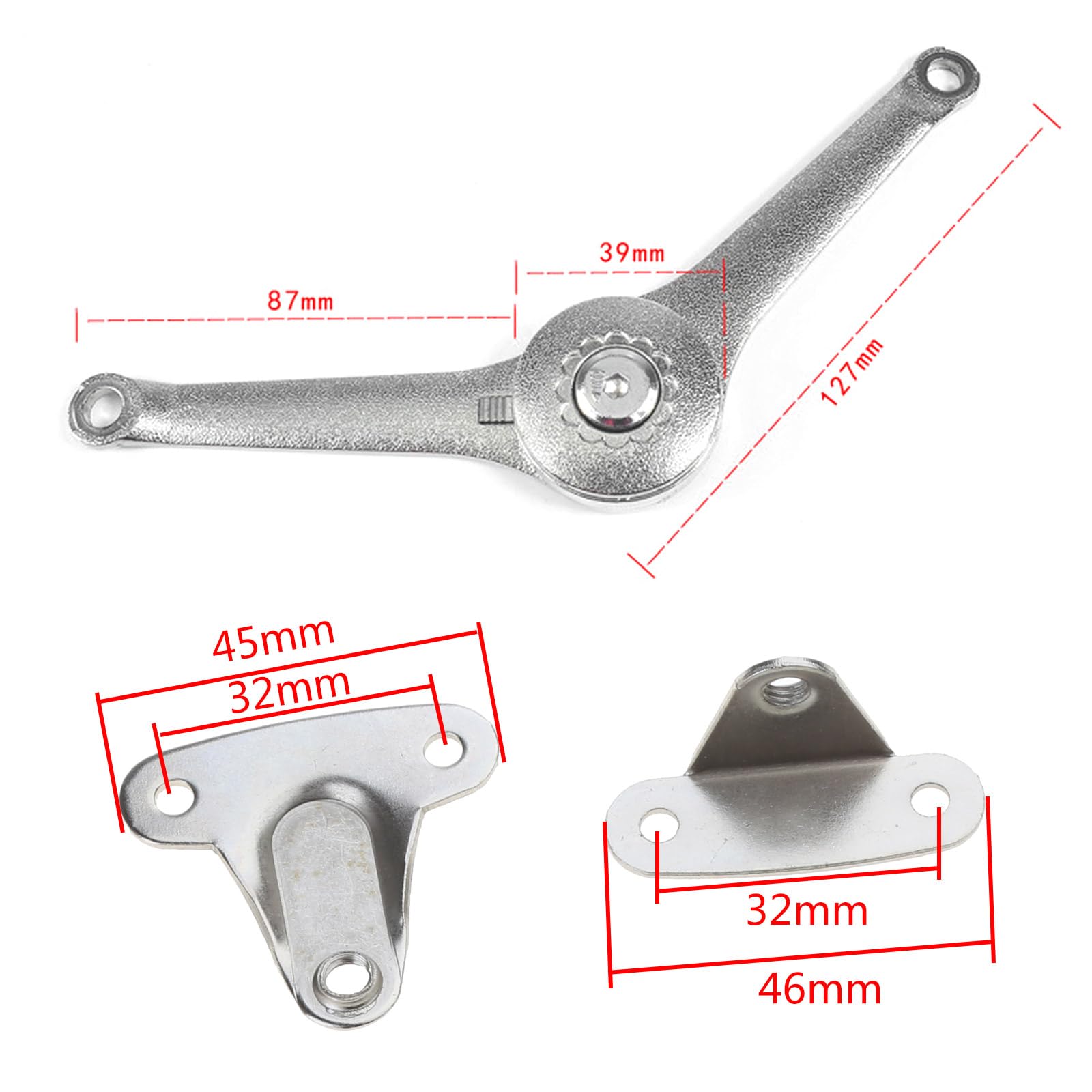 QIXIAMO Corner Code Hydraulic Randomly Stop Hinges Kitchen Cabinet Door Adjustable Polish Hinge Furniture Lift Up Flap Stay Support Hardware, 210mm