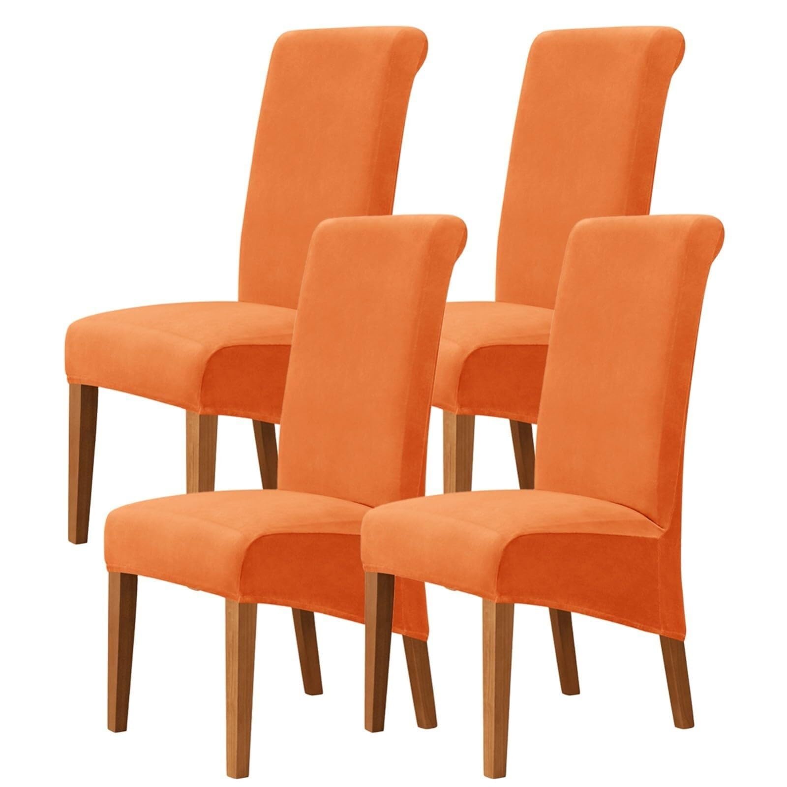 NMVAWIPT Stretch High-Back Dining Chair Covers, Removable Slipcovers, Machine Washable, Universal Fit For Home, Restaurant & Banquets(#21,4Pcs)