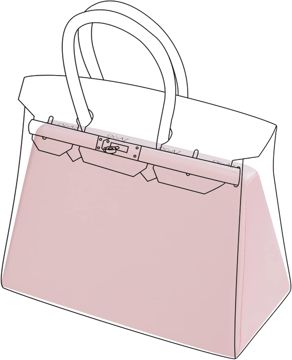 DGAZ Purse Pillow Shaper Insert,Luxury Handbag Tote Shapers, Memory Foam- Fits Birkin 20/25/30/35/40/45/50 Bag(Pink,BK30 Sellier)