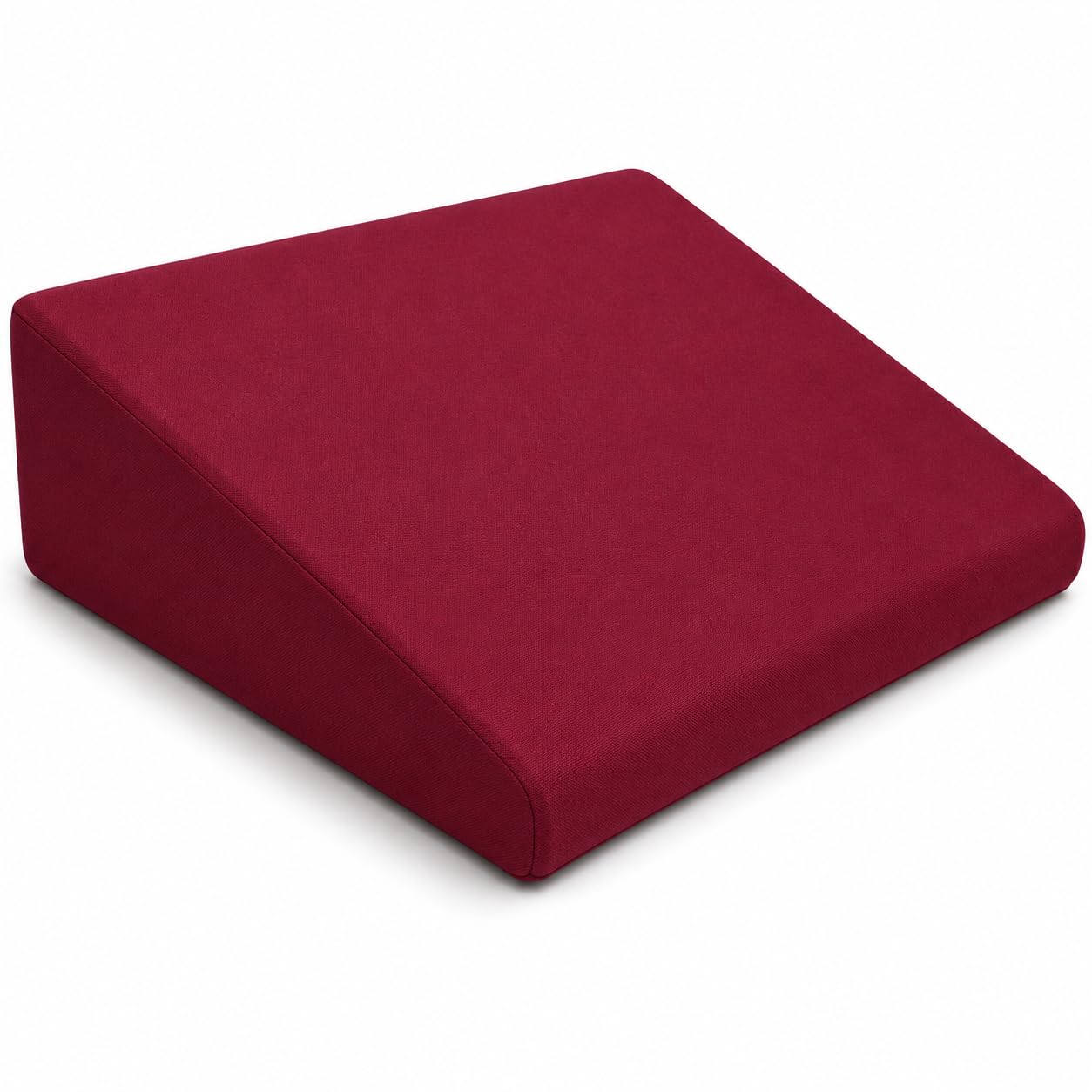 11 Degree Seat Wedge Cushion Memory Foam Seat Cushion for Office Chair & Car Seat, Ergonomic Posture Support Cushion, High Density Foam Wedge Pillow for Sitting Comfort, Travel & Home Use, Burgundy