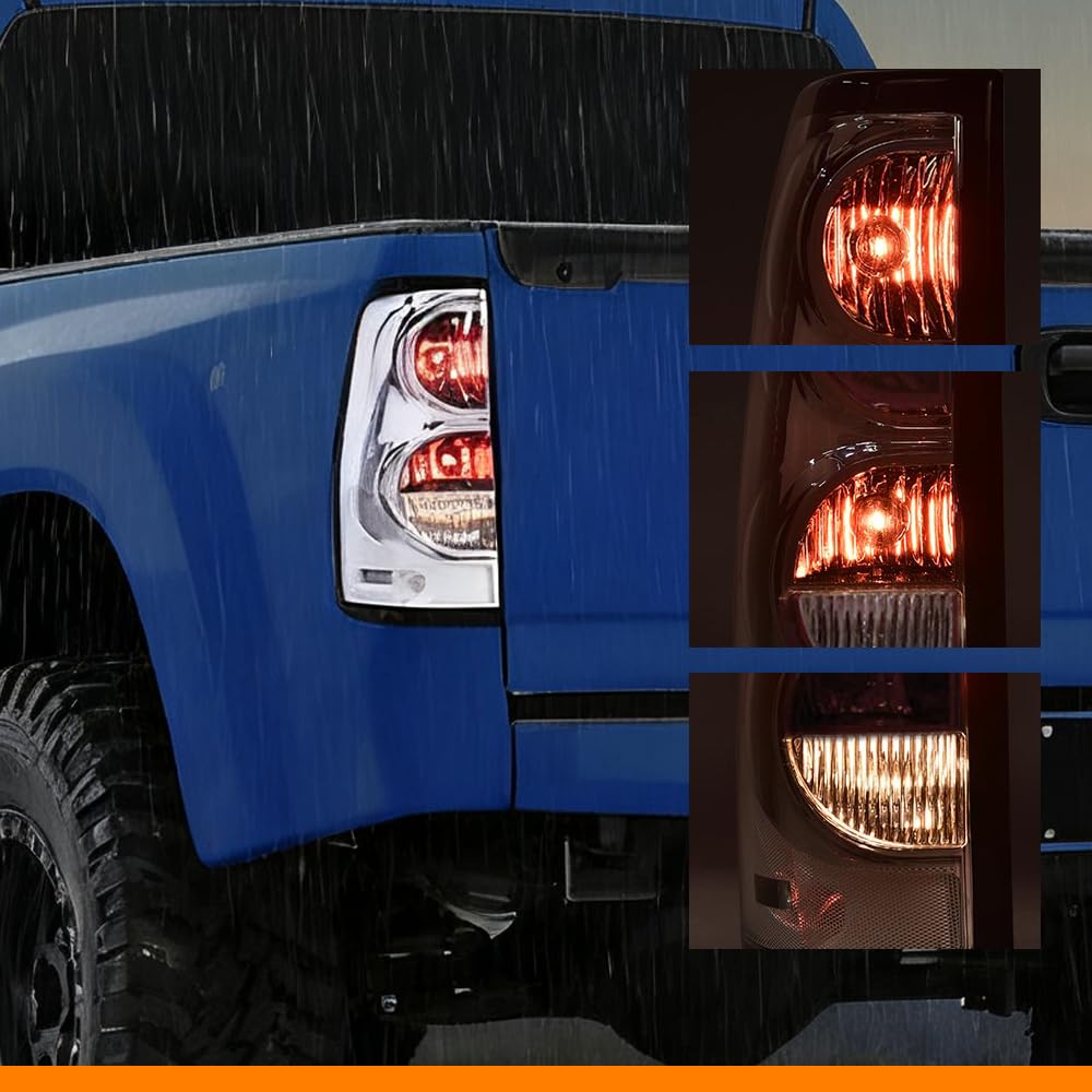 Clear Tail Lights w/ Wiring Harness For 2003-2006 Chevy Silverado 2800174 image 4