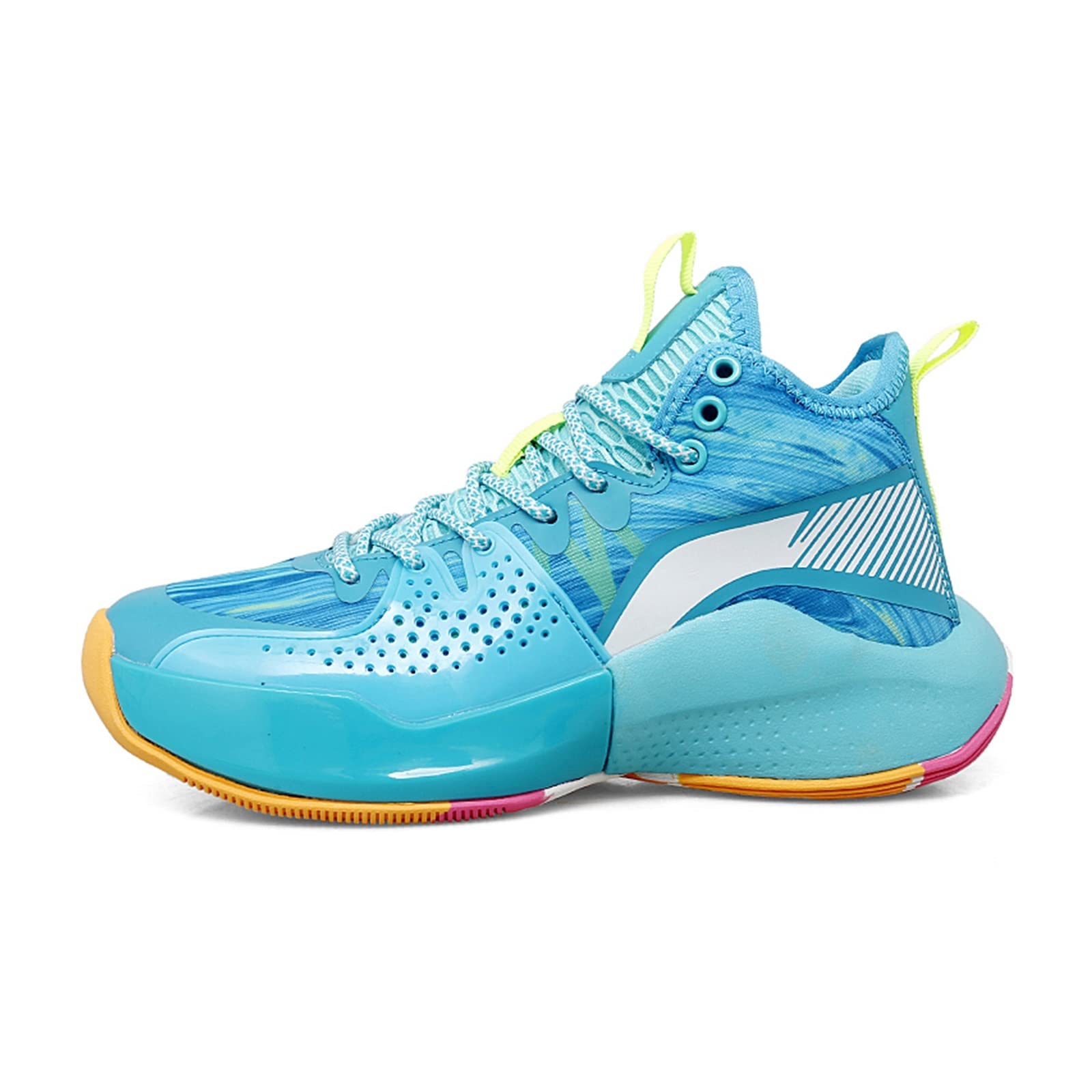 新しいバスケットボールシューズメンズライトノンスリップ通気性スニーカースポーツランニングデザインシューズ (Color : Blue