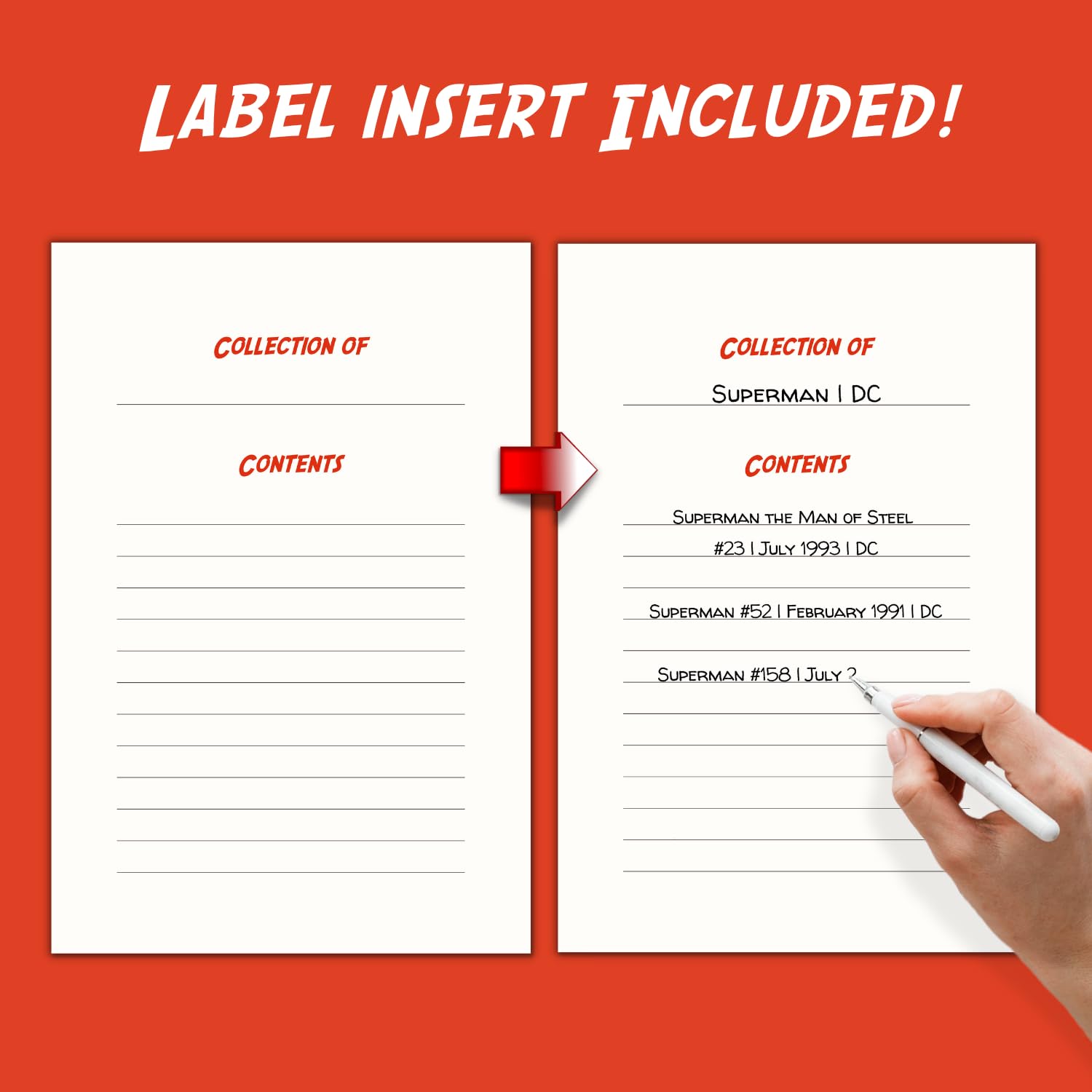 Dunwell Álbum de almacenamiento de cómics (paquete de 2), para la actualidad, edad de plata, empaquetado regular y abordado, carpeta con 6 fundas superpesadas, cubierta transparente y lomo, regalo