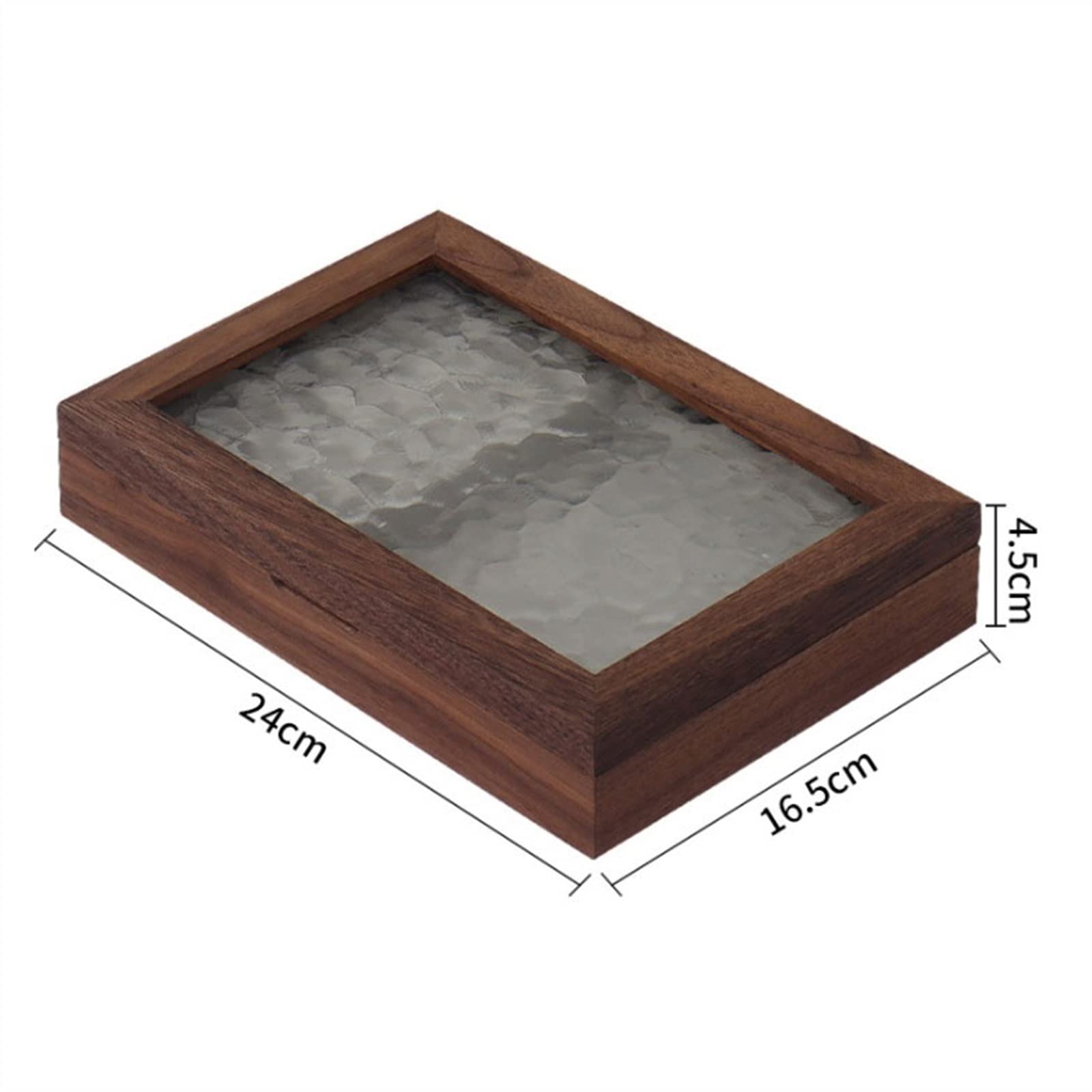 Sieraden opbergdoos Zwarte Walnoot Sieraden Opbergdoos met Slot Hoogwaardige Houten Desktop Sieraden Doos Grote Capaciteit Partitie Opslag Displaystandaard voor sieraden
