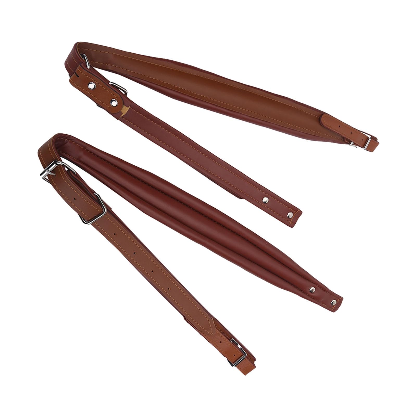 BAFOVY Accordion Harness Straps, Adjustable Accordion Shoulder Belts for 16-120 Bass, Soft PU Leather Shoulder Straps with Comfortable Padding and Adjustable Length, (Coffee)
