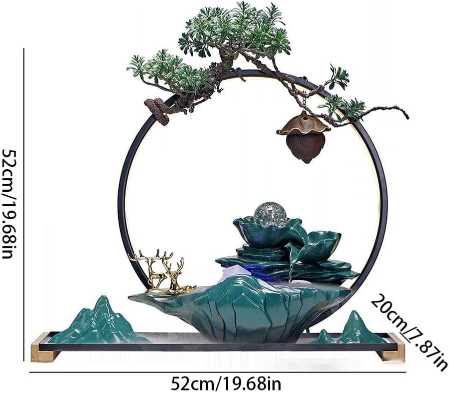 Tabletop Waterfall Fountain Flowing Water Ornaments Home Living Room Porch Desktop Fountain Landscape Study Desktop Fountain Decorations Water Fountains Indoor